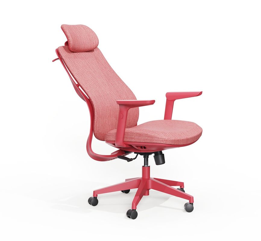Améliorez votre espace de travail à dos élevé Chaise de bureau en maille rouge exécutive avec support lombaire