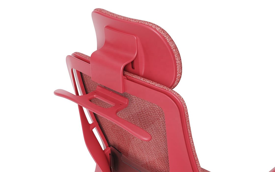 Améliorez votre espace de travail à dos élevé Chaise de bureau en maille rouge exécutive avec support lombaire