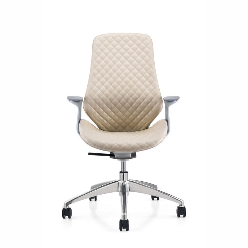 Chaise de bureau de luxe en bois blanc, confortable, chef couché, fauteuil pivotant pour les dirigeants