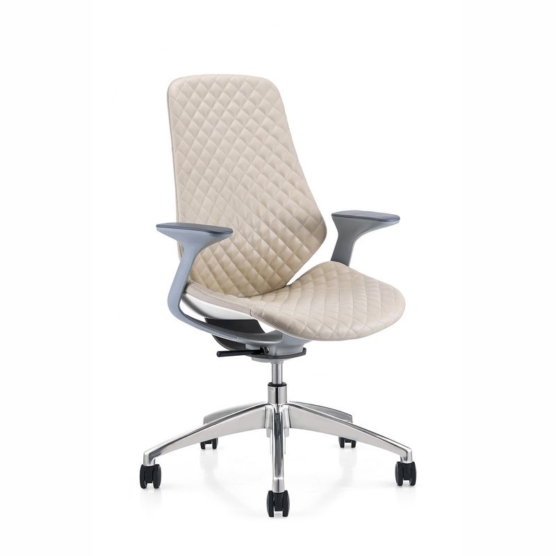 Chaise de bureau de luxe en bois blanc, confortable, chef couché, fauteuil pivotant pour les dirigeants