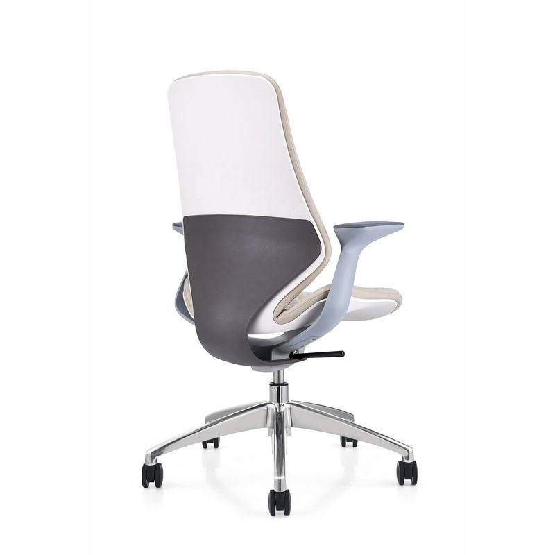 Chaise de bureau de luxe en bois blanc, confortable, chef couché, fauteuil pivotant pour les dirigeants