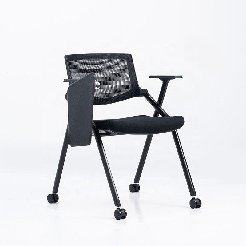 Chaise d'entraînement en maille pliable à fonction complète pour bureau avec roulettes pour élèves