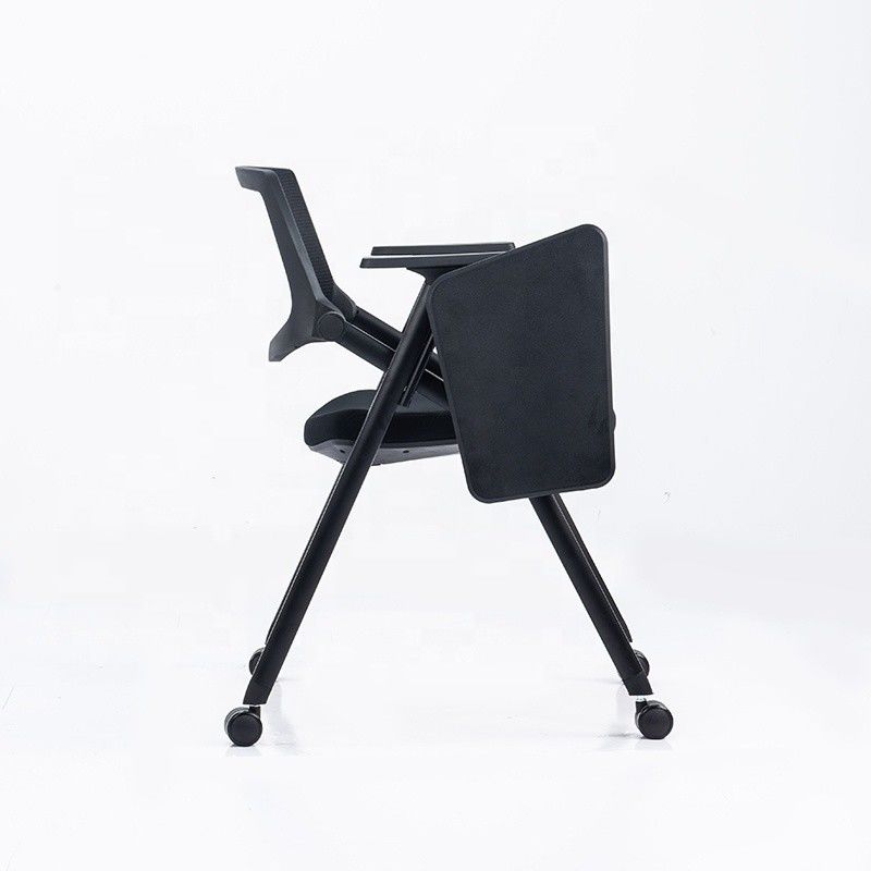 Chaise d'entraînement en maille pliable à fonction complète pour bureau avec roulettes pour élèves