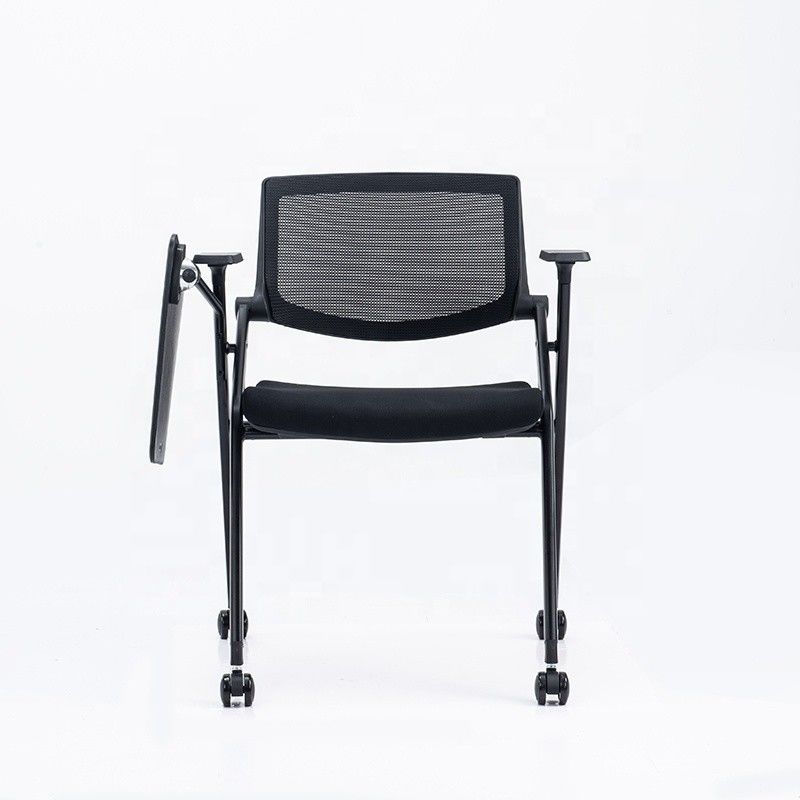Chaise d'entraînement en maille pliable à fonction complète pour bureau avec roulettes pour élèves