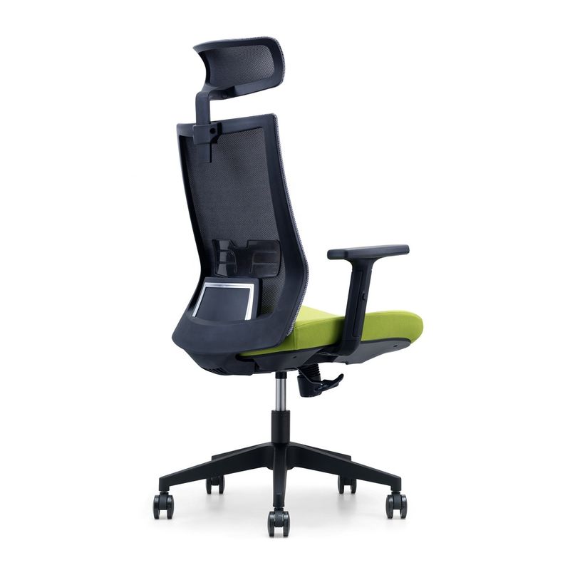Chaise en maille de bureau réglable avec accoudoir et appuie-tête pour un design ergonomique moderne à dos haut