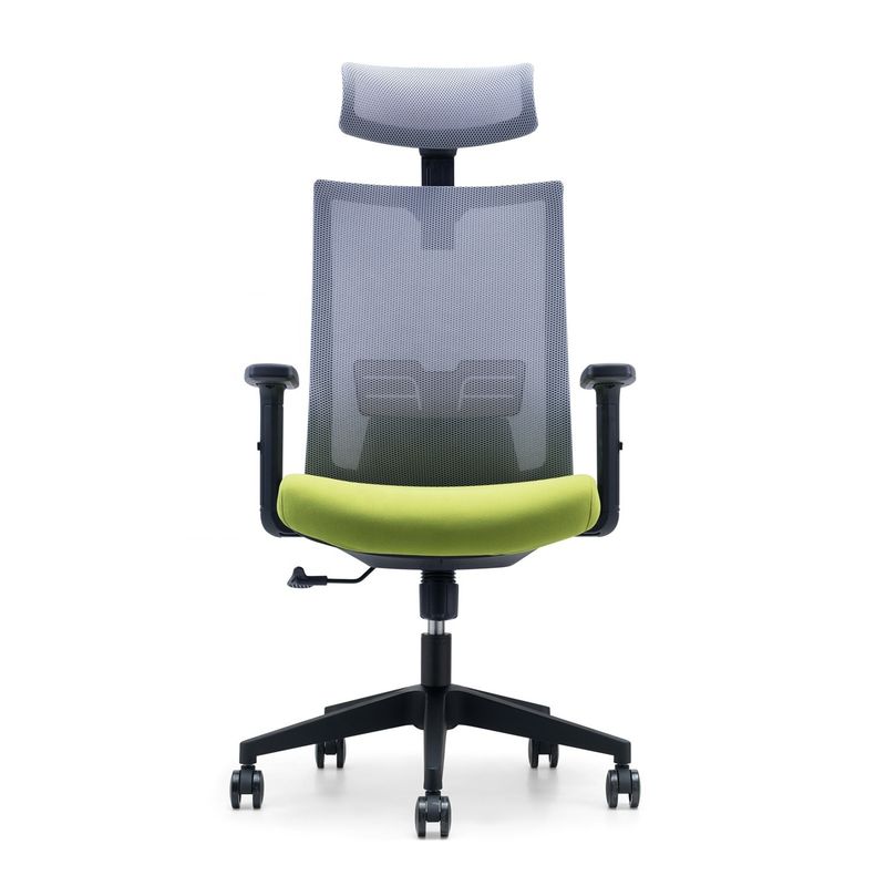 Chaise en maille de bureau réglable avec accoudoir et appuie-tête pour un design ergonomique moderne à dos haut