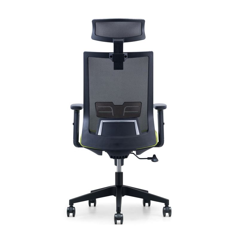 Chaise en maille de bureau réglable avec accoudoir et appuie-tête pour un design ergonomique moderne à dos haut
