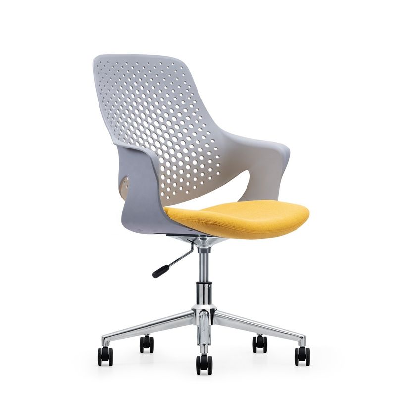 Chaise de bureau en plastique gris moderne