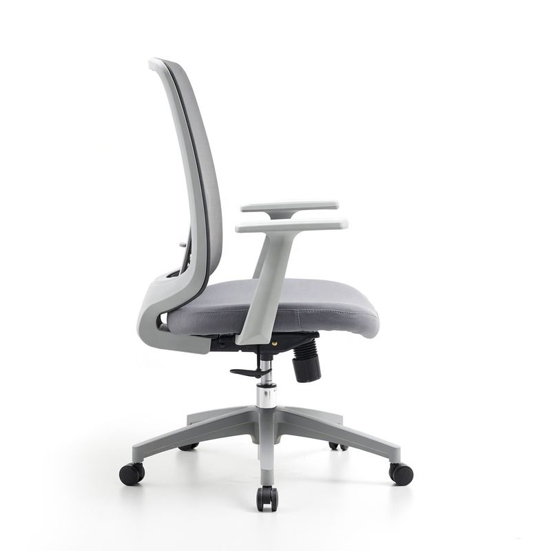 M-062B Chaise de bureau à mesure en treillis gris à dos moyen ergonomie haute chaise de bureau à dos exécutif