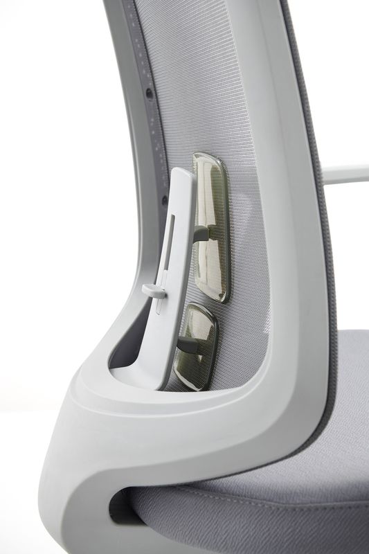 M-062B Chaise de bureau à mesure en treillis gris à dos moyen ergonomie haute chaise de bureau à dos exécutif