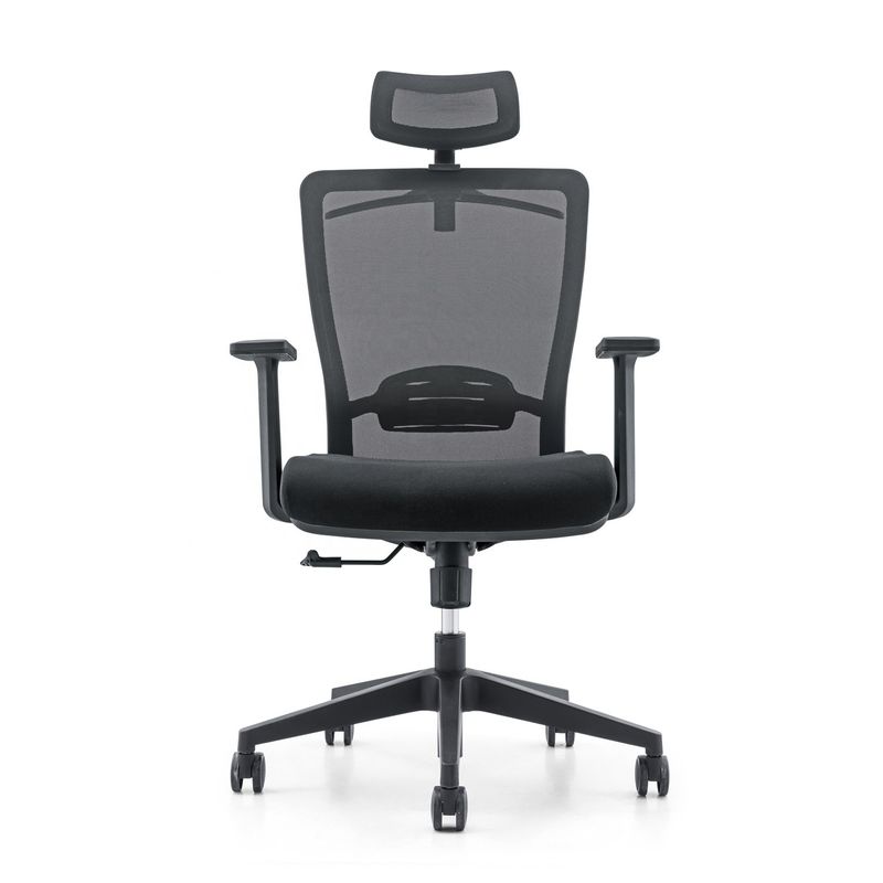 650*690*1150-1250mm Chaise de bureau de luxe réglable avec tissu en maille et accoudoir fixe
