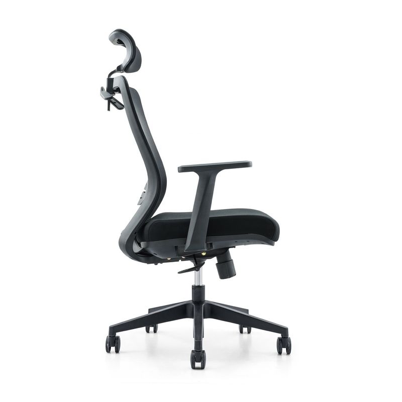 650*690*1150-1250mm Chaise de bureau de luxe réglable avec tissu en maille et accoudoir fixe
