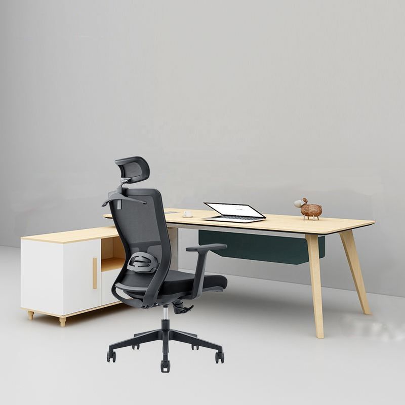 650*690*1150-1250mm Chaise de bureau de luxe réglable avec tissu en maille et accoudoir fixe