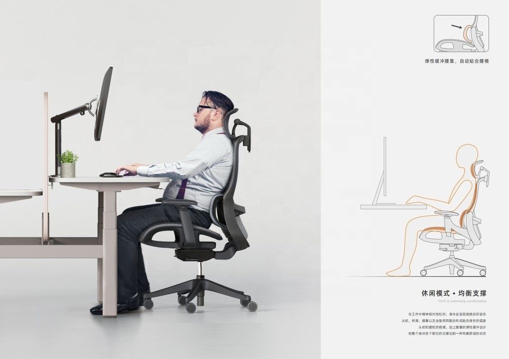 Chaise de chef pleine maille avec mécanisme Donati Meubles de bureau modernes de luxe Pass BIFMA Test
