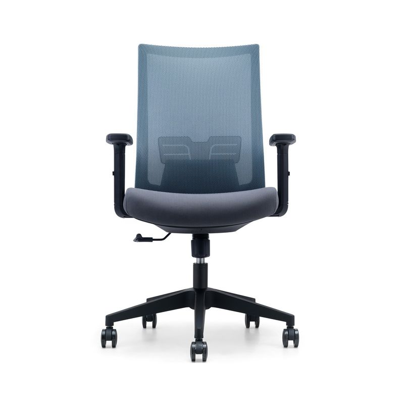 Chaise de bureau exécutive en acier inoxydable à treillis central pour bureau hôtel maison et école