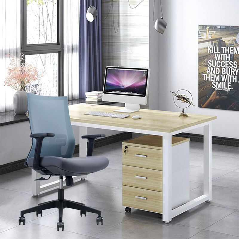 Chaise de bureau exécutive en acier inoxydable à treillis central pour bureau hôtel maison et école