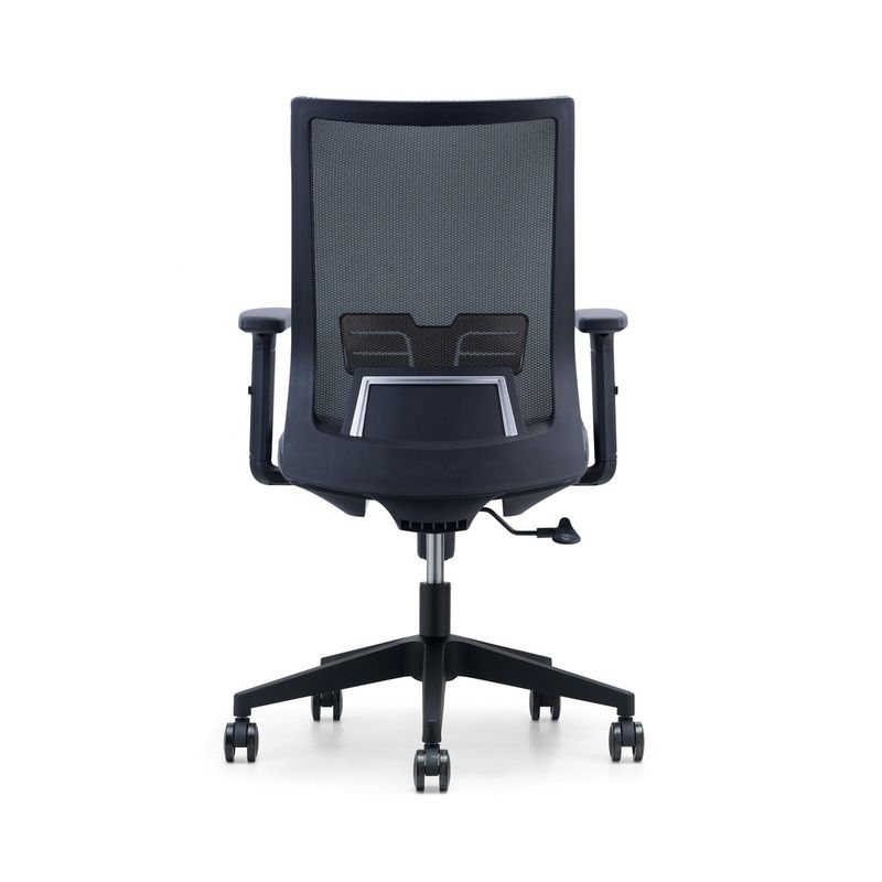Chaise de bureau exécutive en acier inoxydable à treillis central pour bureau hôtel maison et école