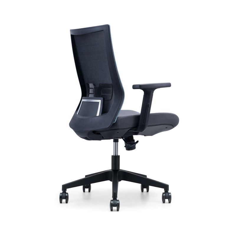 Chaise de bureau exécutive en acier inoxydable à treillis central pour bureau hôtel maison et école