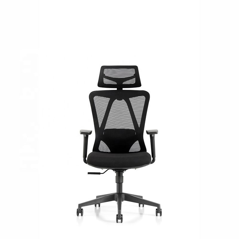 Chaise pivotante réglable haute arrière avec coussin de siège confortable et accoudoir 3D