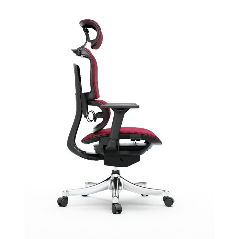 Chaise en maille ergonomique avec repose-pieds et dos réglables en noir