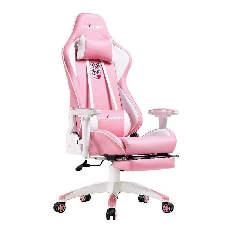 Personnaliser une chaise de jeu PC PC en LED rose RVB avec accoudoir 2D