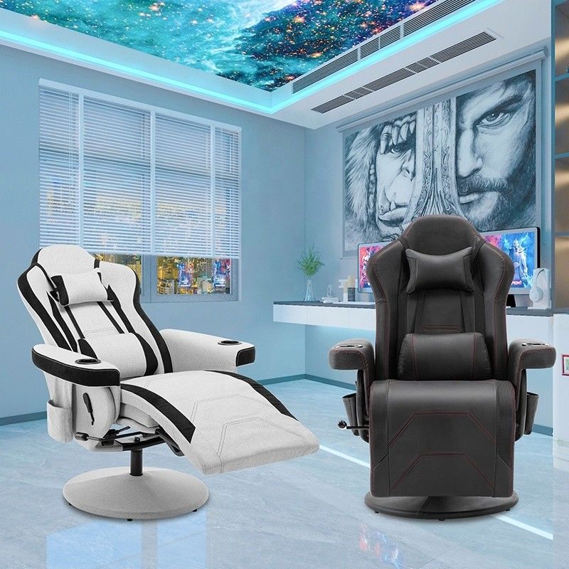 Design japonais de fer métal Lazy Boy Gamer Sofa Recliner Rocker avec chaise de jeu pivotante