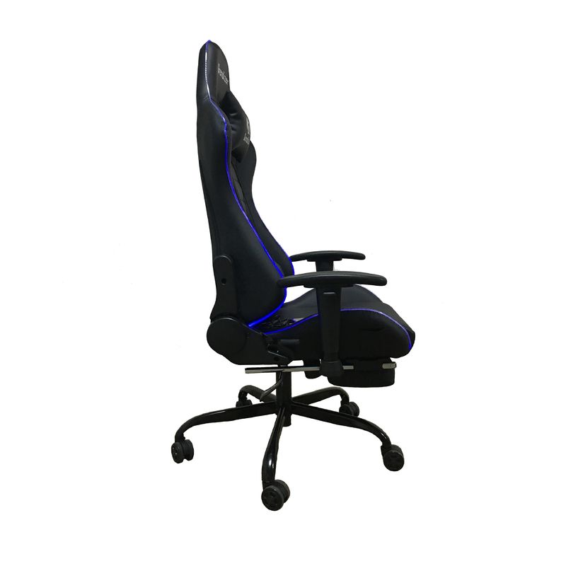 Chaise de jeu RGB en cuir synthétique avec fonction de massage, lumières RGB et grand confort