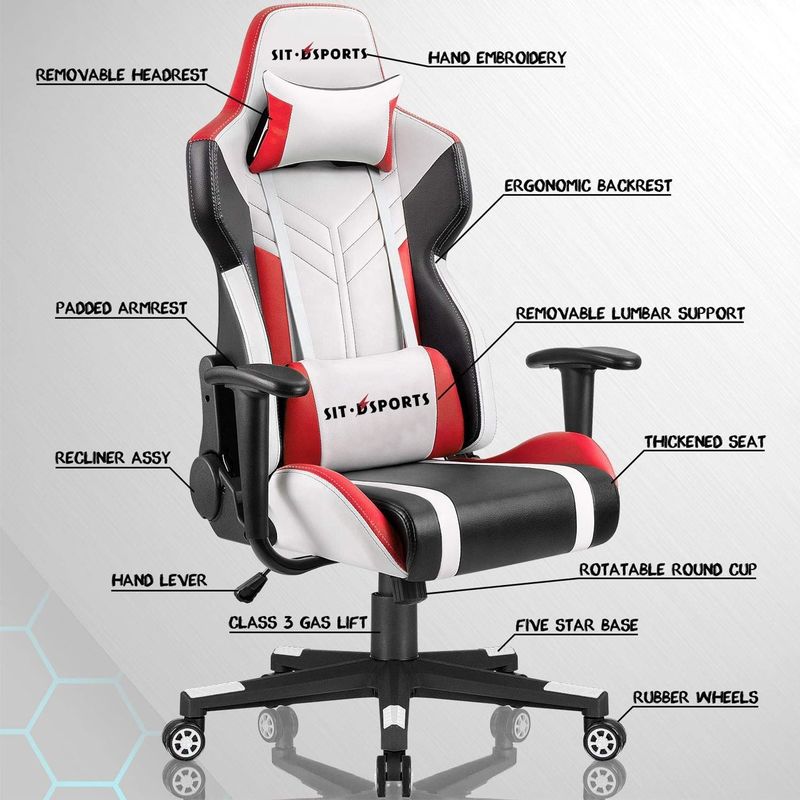 Chaise de jeu de bureau pour le joueur informatique