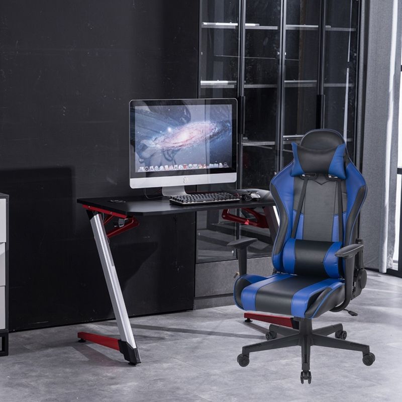 Chaise de jeu de course en cuir en PVC pour sportifs électroniques avec hauteur réglable