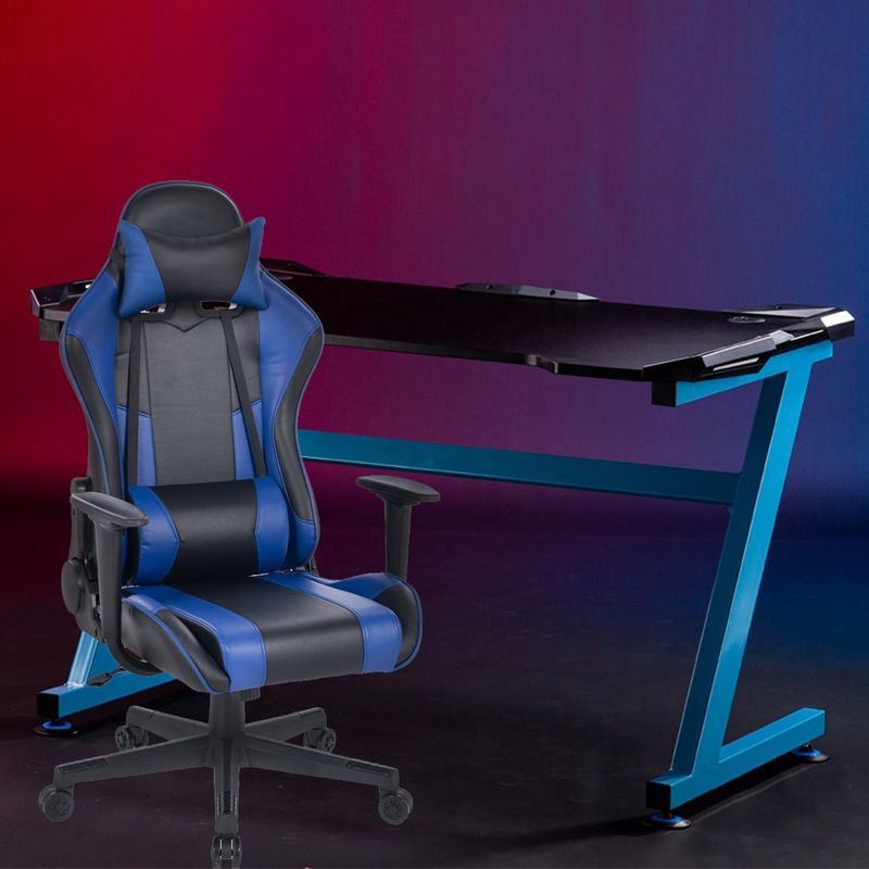 Chaise de jeu de course en cuir en PVC pour sportifs électroniques avec hauteur réglable