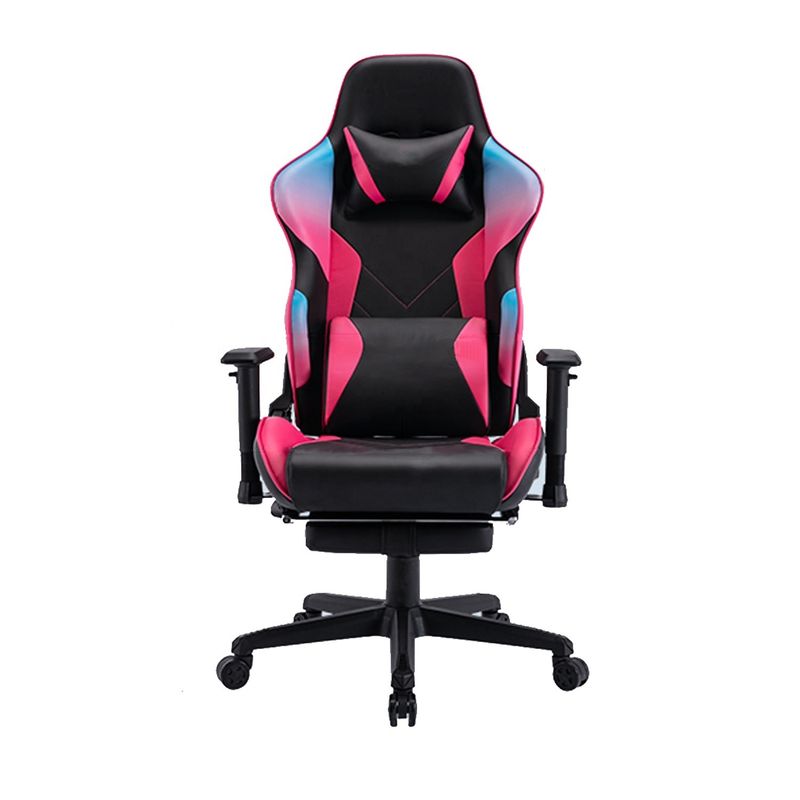 La lumière et la couleur coulissantes en cuir PU de luxe Chaise de jeu de course pour le joueur d'ordinateur