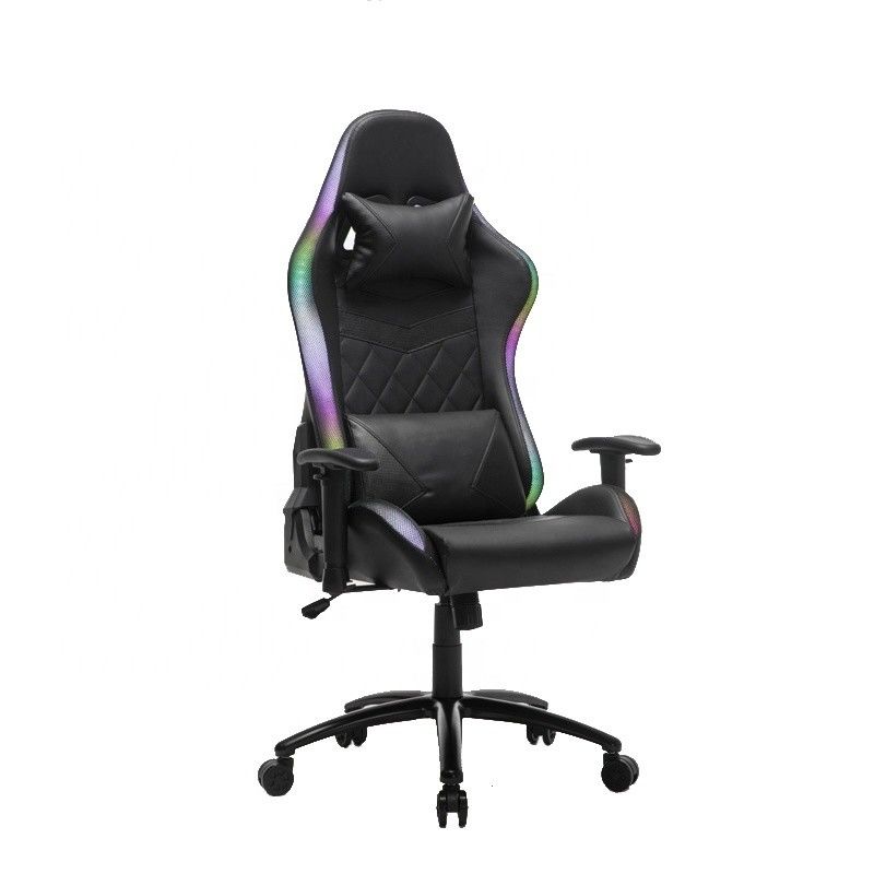 Y-SEATER Chaise exécutive RGB LED Light PU en cuir Chaise de course de jeu avec lampe de jeu