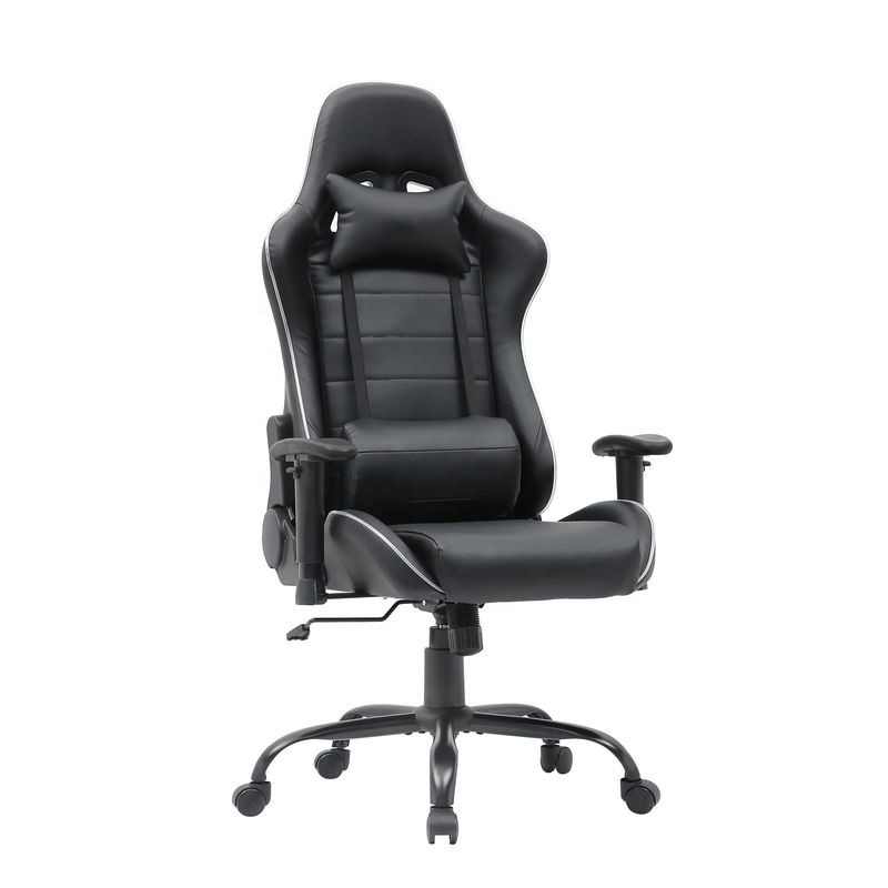 HCYZ RGB LED Light PC Gamer Chair avec dossier réglable 90-180 et fonction de massage