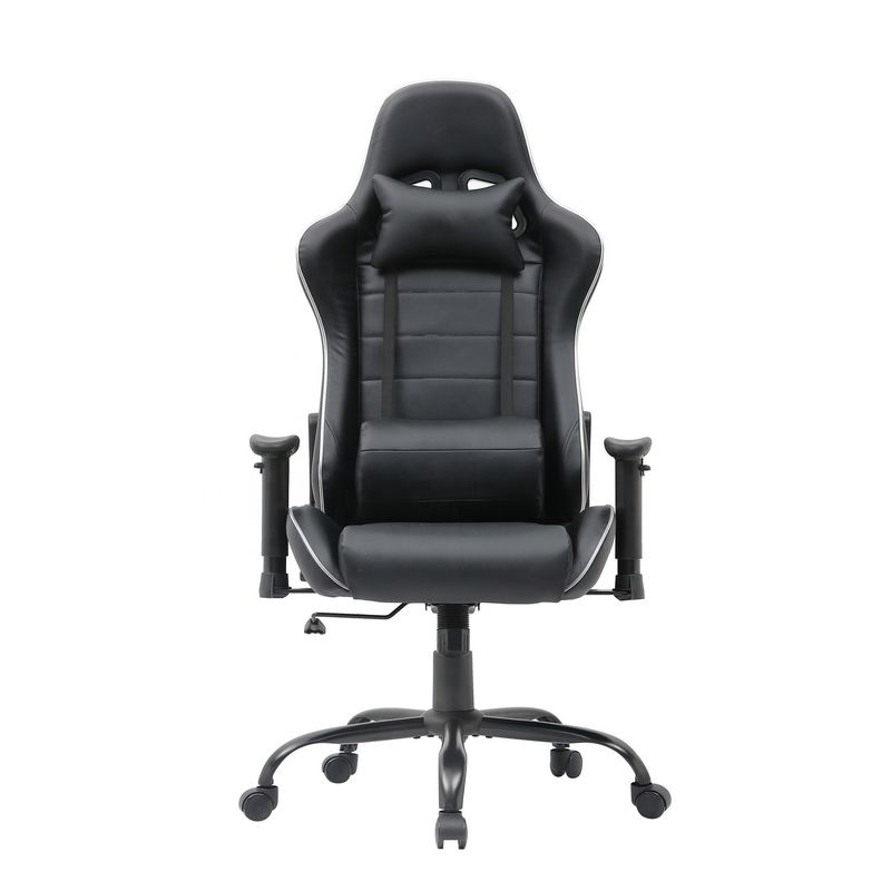 HCYZ RGB LED Light PC Gamer Chair avec dossier réglable 90-180 et fonction de massage
