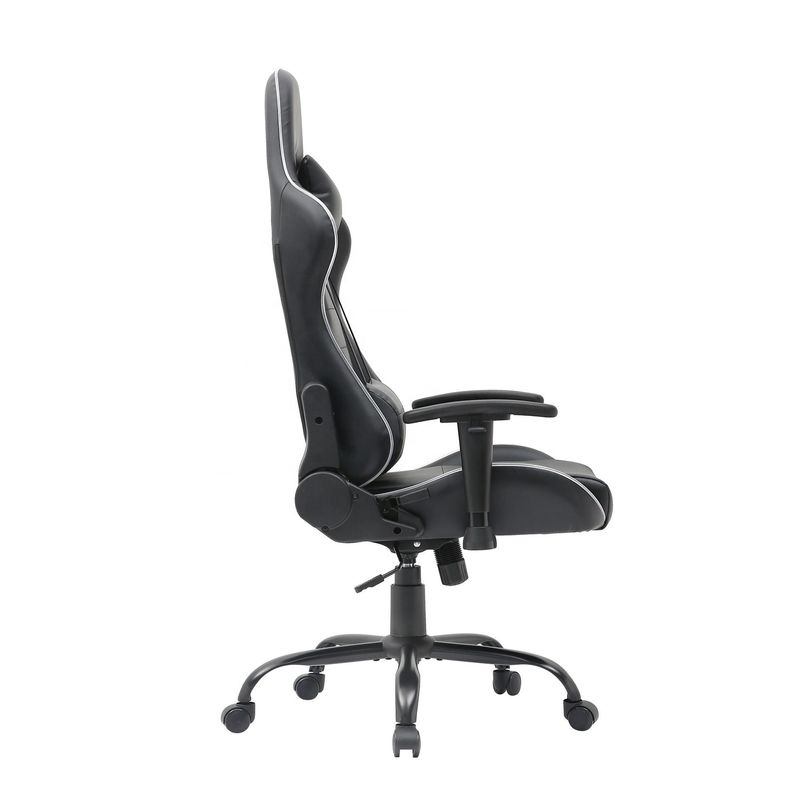 HCYZ RGB LED Light PC Gamer Chair avec dossier réglable 90-180 et fonction de massage