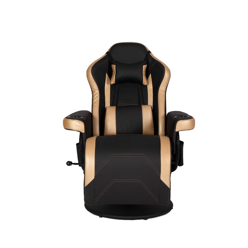 Chaise de jeu de luxe ODM avec porte-gobelets style de course rouge siège en cuir ergonomique canapé de bureau pivotant