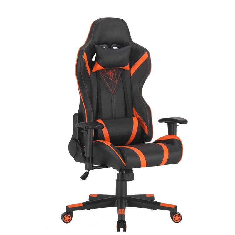 Chaise de jeux d'ordinateur en cuir PU Chaise de bureau de course Chaise de jeux