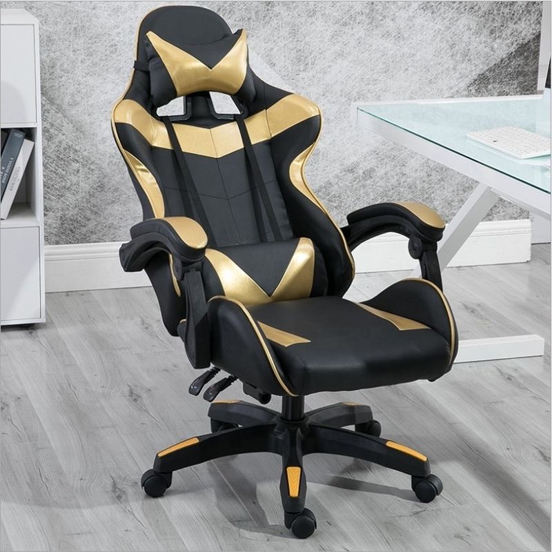 Le dossier de la chaise de jeu en cuir en PVC de design moderne réglable de 90 à 180 pour un support ultime