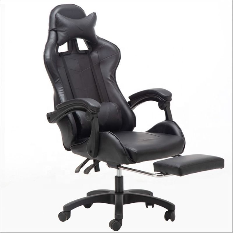 Chaise de sport électronique en fer de type métallique Chaise de jeu en cuir PU confortable pour professionnels